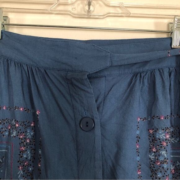 Vintage 70's Jane Schaffhausen Belle France Prairie Floral Midi Tie Waist Skirt - Picture 7 of 10